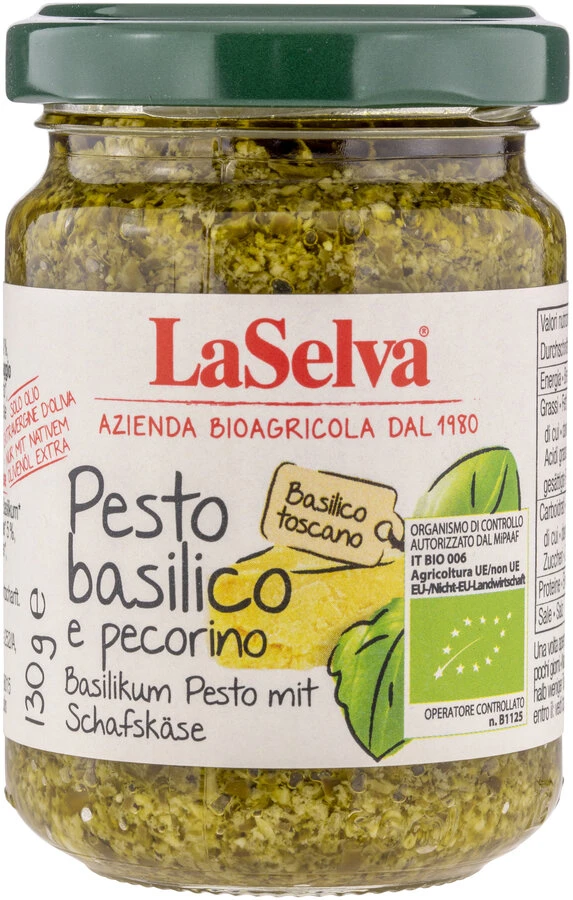 La Selva Pesto Basilikum Mit Schafskäse, 130 Gr Gl 1 La Selva Pesto Basilikum Mit Schafskäse, 130 Gr Gl