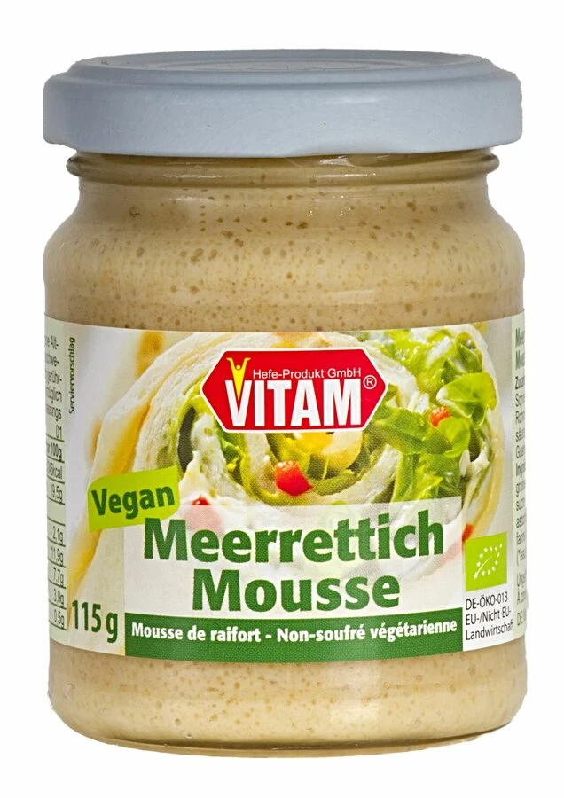 VITAM Hefe-Produkt Meerrettich Mousse, 115 Gr Glas 1 VITAM Hefe-Produkt Meerrettich Mousse, 115 Gr Glas
