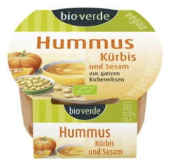 Bio-verde Hummus Kürbis Sesam, 150 Gr Becher