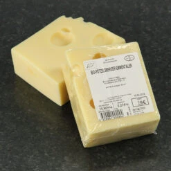 Dennree Emmentaler, Ca. 250 G Stück (aus Dennree Emmentaler Blockform) - Laktosefrei -, Mind. 45%
