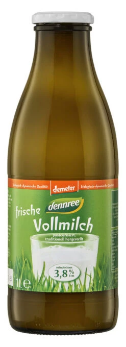 Dennree Frische Vollmilch, 1 Ltr Flasche Nicht Hom