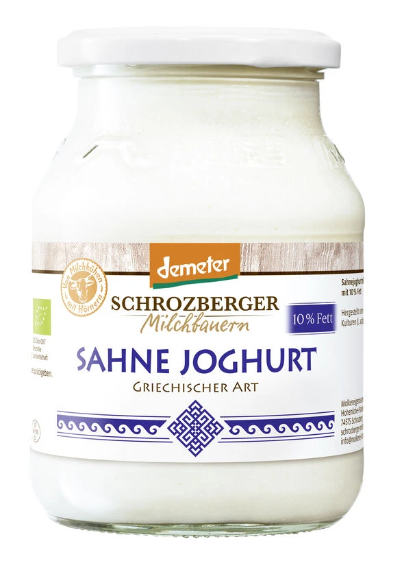 Schrozberger Milchbauern Dem.Sahnejoghurt 10% 500g, 1 Schrozberger Milchbauern Dem.Sahnejoghurt 10% 500g,