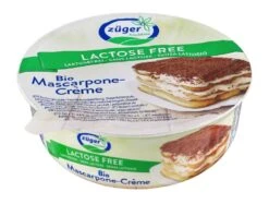 Züger Mascarpone Laktosefrei, 250 Gr Becher , Mind. 80%