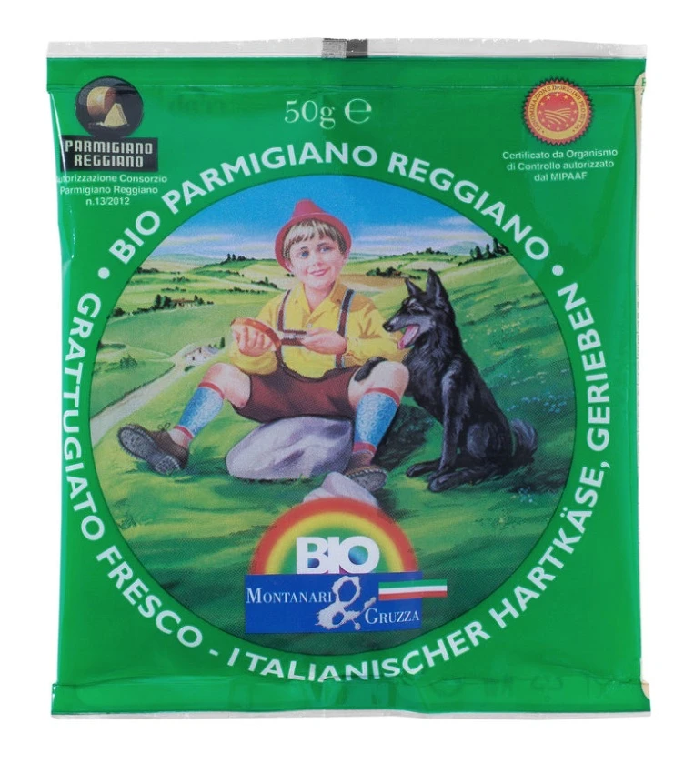 Bio Montanari & Gruzza Parmigiano Reggiano D.O.P. Gerieben, 50 G Beutel - Laktosefrei - , Mind. 32% 1 Bio Montanari & Gruzza Parmigiano Reggiano D.O.P. Gerieben, 50 G Beutel - Laktosefrei - , Mind. 32%