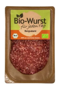 Die Bio-Wurst Bergsalami, 80 G Stück