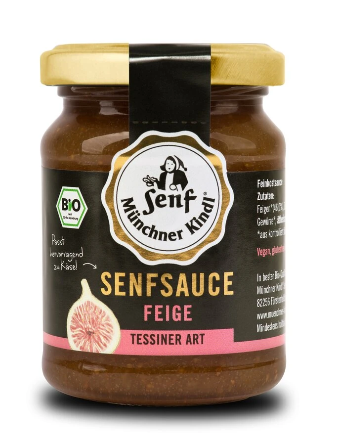 Münchner Kindl Senf Senfsauce Feige, 125 Ml Glas 1 Münchner Kindl Senf Senfsauce Feige, 125 Ml Glas