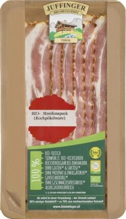 Juffinger Bio Gestreifter Speck, 100 Gr