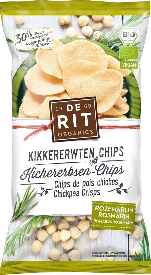 De Rit Kichererbsen Chips Rosmarin, 75 G Packung 1 De Rit Kichererbsen Chips Rosmarin, 75 G Packung