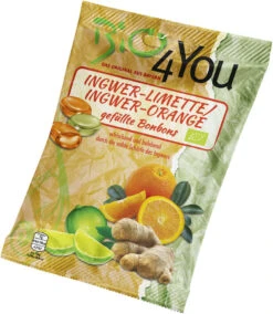 Bio4you Ingwer-Limette & Ingwer-Orange Bonbons, 75