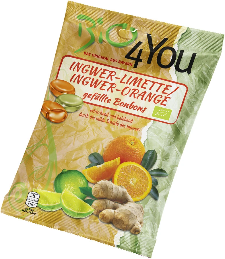 Bio4you Ingwer-Limette & Ingwer-Orange Bonbons, 75 1 Bio4you Ingwer-Limette & Ingwer-Orange Bonbons, 75