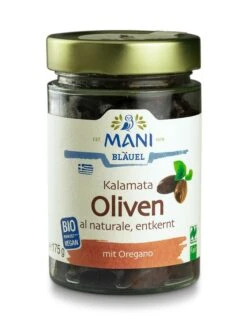 Mani Kalamata Oliven, Entkernt, Al Naturale, 175 G