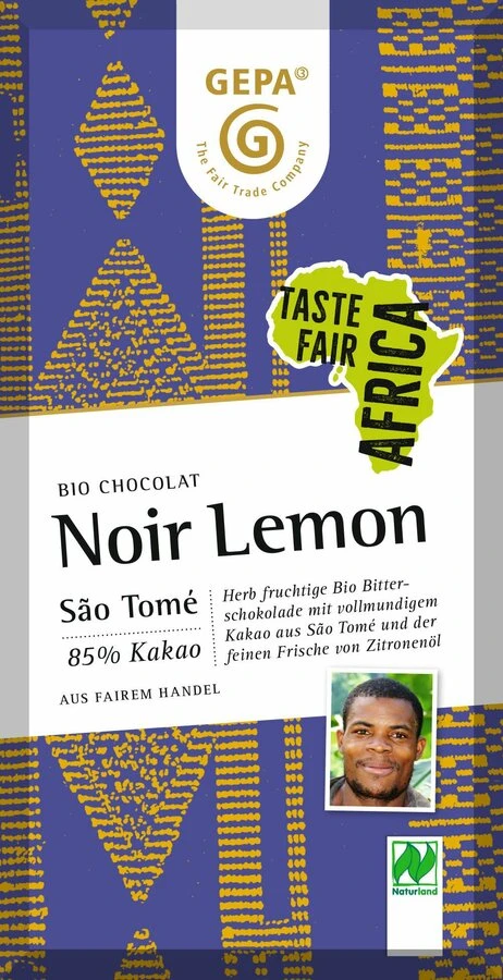 Gepa Noir Lemon Schoko, 80 Gr Stück 1 Gepa Noir Lemon Schoko, 80 Gr Stück