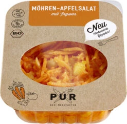 PUR Bio-Manufaktur Möhren-Apfelsalat Mit Ingwer, 200 Gr Packung