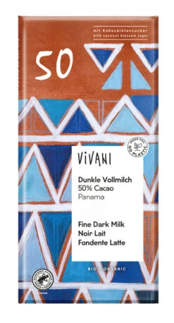 Vivani Dunkle Vollmilch 50%, 80 G Stück