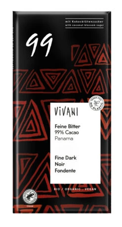 Vivani Feine Bitter 99%, 80 Gr Stück
