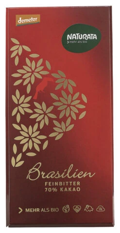 Naturata Feinbitter Schokolade Brasilien 70%, 80 G