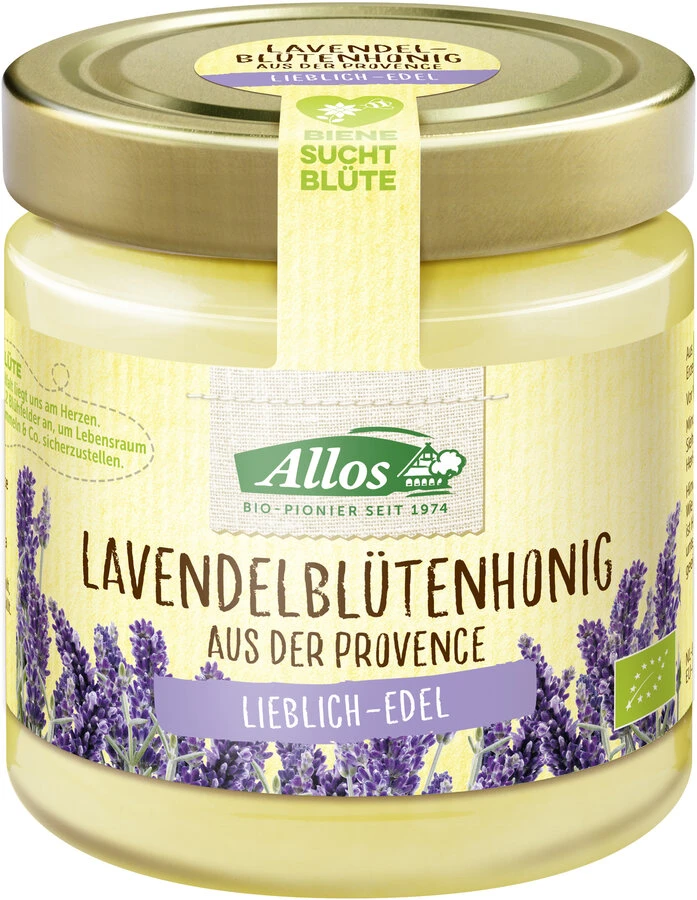 Allos Lavendelhonig, 500 Gr Glas - Cremig - 1 Allos Lavendelhonig, 500 Gr Glas - Cremig -