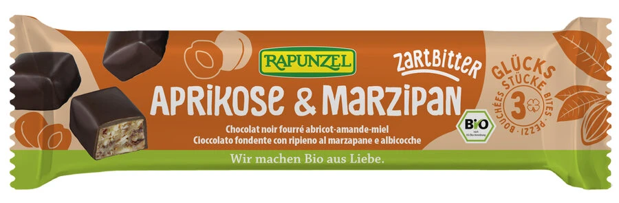 Rapunzel Marzipan-Aprikose Happen Zartbitter, 50 G 1 Rapunzel Marzipan-Aprikose Happen Zartbitter, 50 G