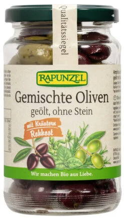 Rapunzel Gemischte Oliven Mit Kräutern, Ohne Stein