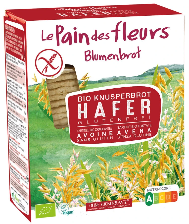 Blumenbrot Hafer, 2x 75 Gr, 150 Gr Packung -gluten 1 Blumenbrot Hafer, 2x 75 Gr, 150 Gr Packung -gluten