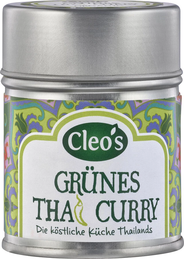 Cleos Grünes Thai Curry, 35 Gr Dose 1 Cleos Grünes Thai Curry, 35 Gr Dose