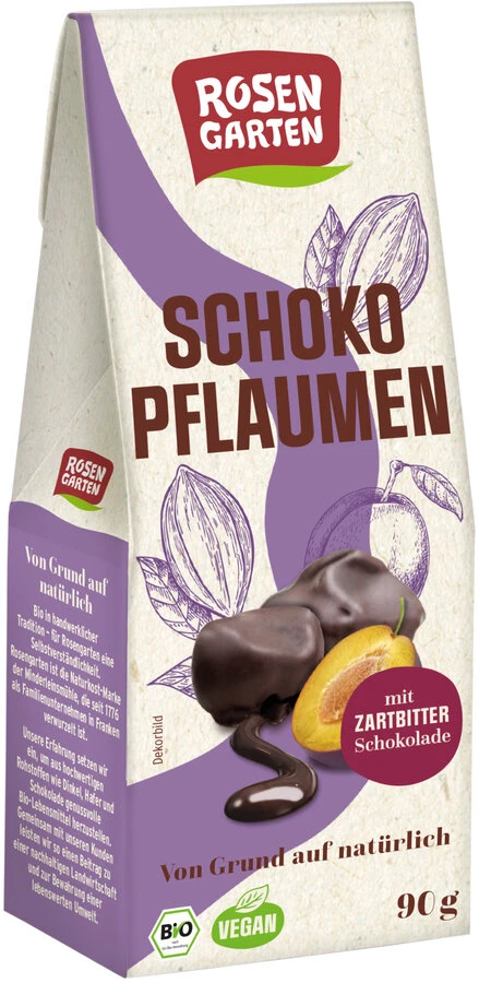 Rosengarten Schoko-Pflaume Zartbitter, 90 Gr Packu 1 Rosengarten Schoko-Pflaume Zartbitter, 90 Gr Packu