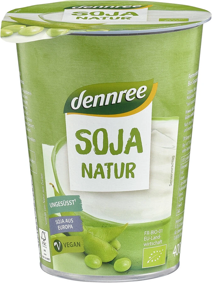 Dennree Joghurtalternative Soja Natur, 400 Gr Bech 1 Dennree Joghurtalternative Soja Natur, 400 Gr Bech
