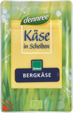 Dennree Bergkäse In Scheiben, 125 G Packung