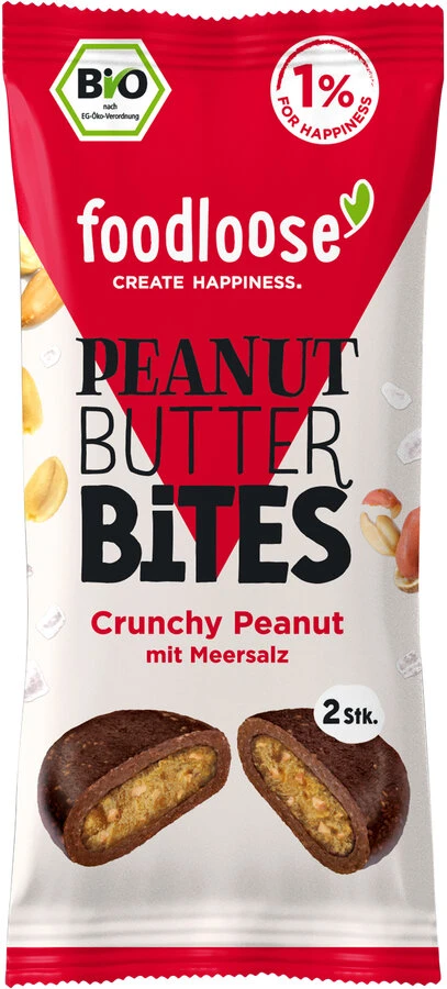 Foodloose Peanut Butter Bites Crunchy Peanut, 40 G 1 Foodloose Peanut Butter Bites Crunchy Peanut, 40 G