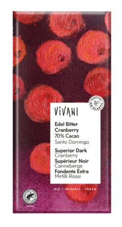 Vivani Edel Bitter Cranberry 70%, 100 G Stück