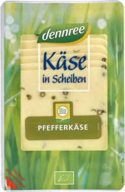 Dennree Pfefferkäse In Scheiben, 125 G Packung - L
