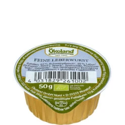 Ökoland Feine Leberwurst, 50 Gr Schale