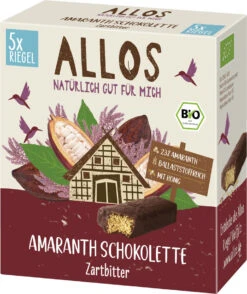Allos Amaranth Schokolette-Zartbitterriegel, 5er P