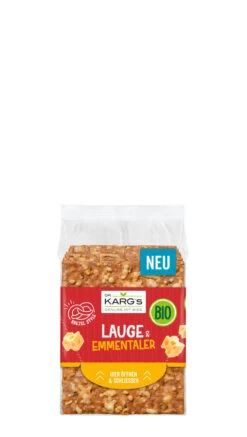 DR. KARG Lauge & Emmentaler, Laugen-Knäckebrot M.