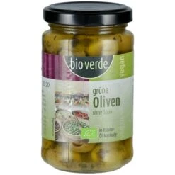 Bio-verde Grüne Oliven Ohne Stein, In Ölmarinade,