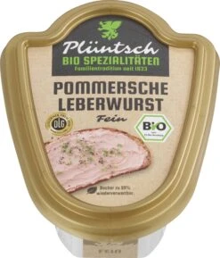 Plüntsch Bio Pommersche Gutsleberwurst, 125 Gr