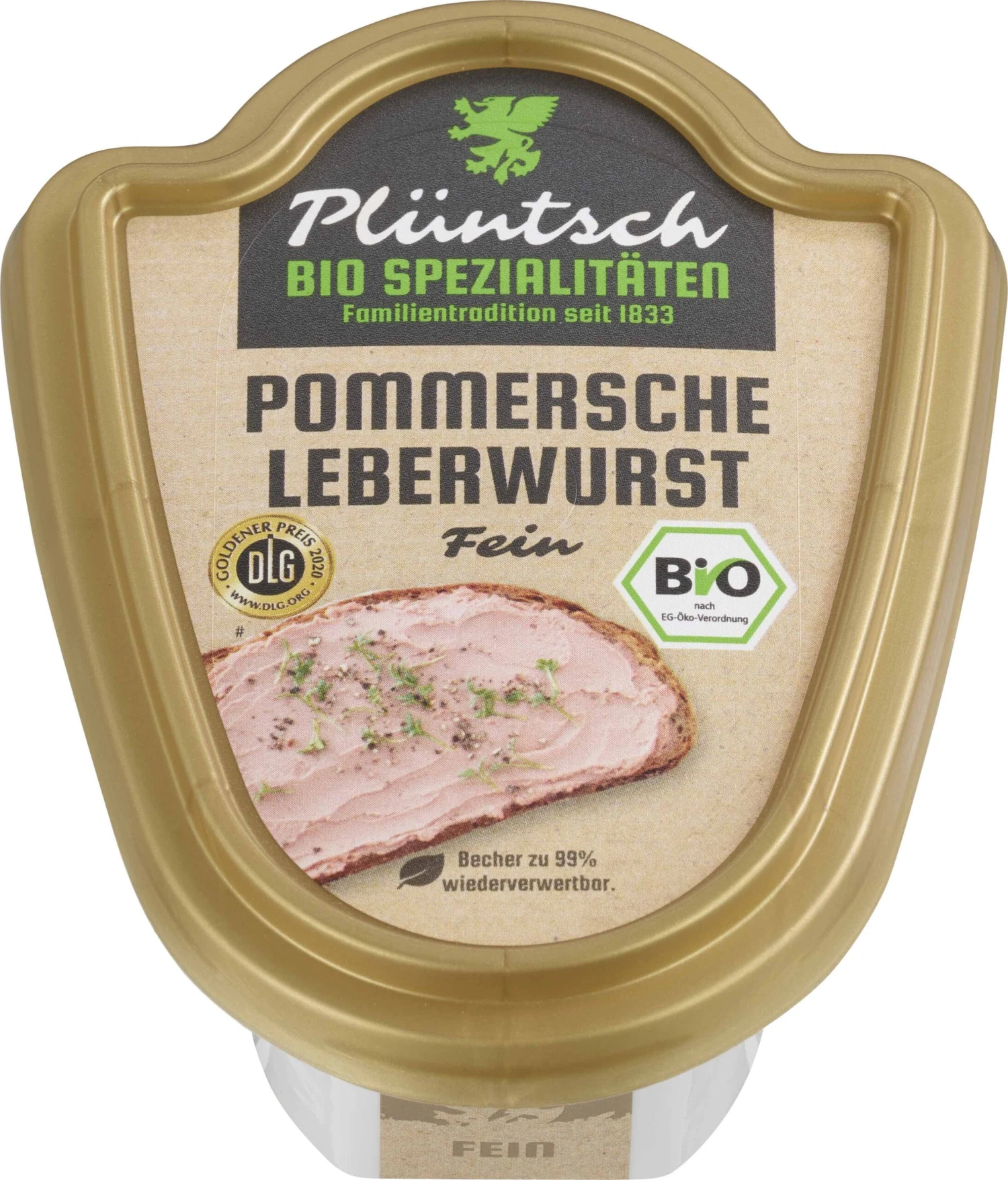 Plüntsch Bio Pommersche Gutsleberwurst, 125 Gr 1 Plüntsch Bio Pommersche Gutsleberwurst, 125 Gr
