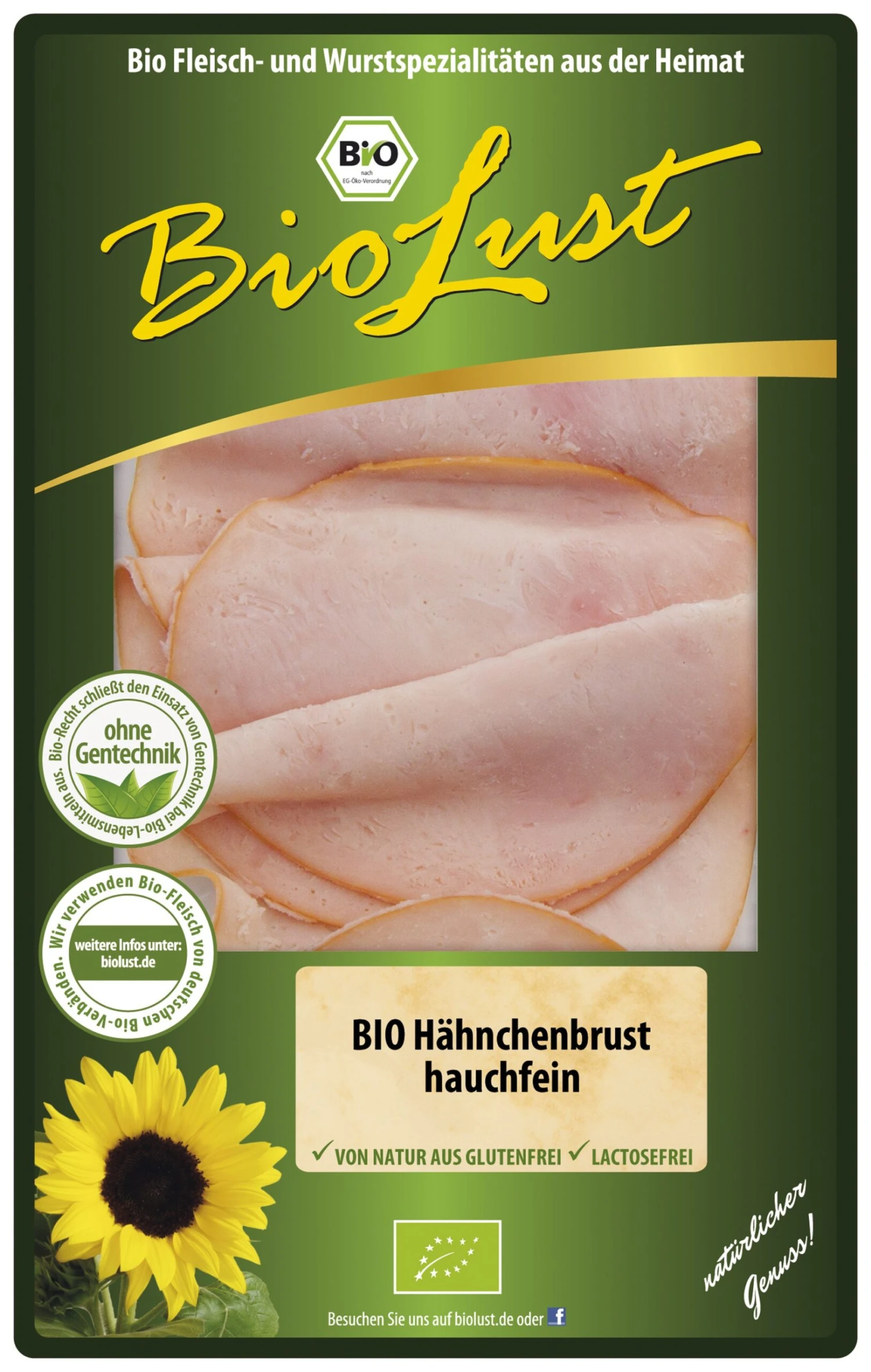 BioLust Bio Hähnchenbrust, Hauchfein, 80 Gr 1 BioLust Bio Hähnchenbrust, Hauchfein, 80 Gr