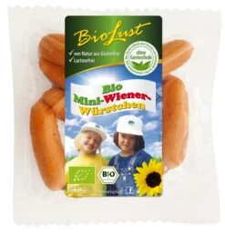 BioLust Bio Mini Wiener Mit F. Kalbfleisch, 120 Gr