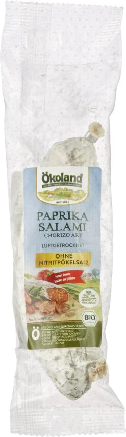 Ökoland Bio Paprika Salami Luftgetrocknet, 150 Gr Stüc