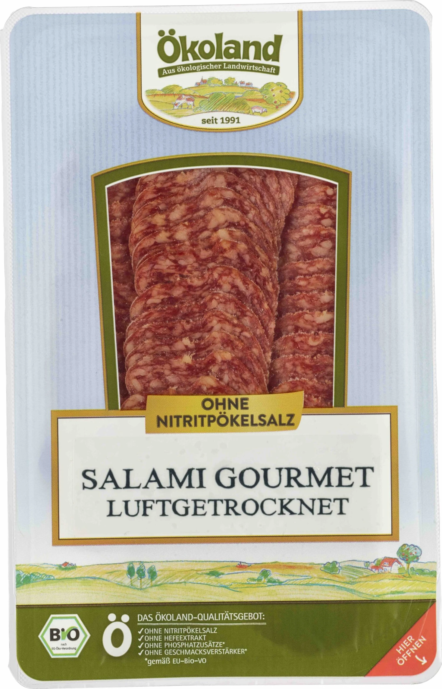 Ökoland Bio Salami Gourmet Luftgetrocknet, 80 Gr Packu 1 Ökoland Bio Salami Gourmet Luftgetrocknet, 80 Gr Packu
