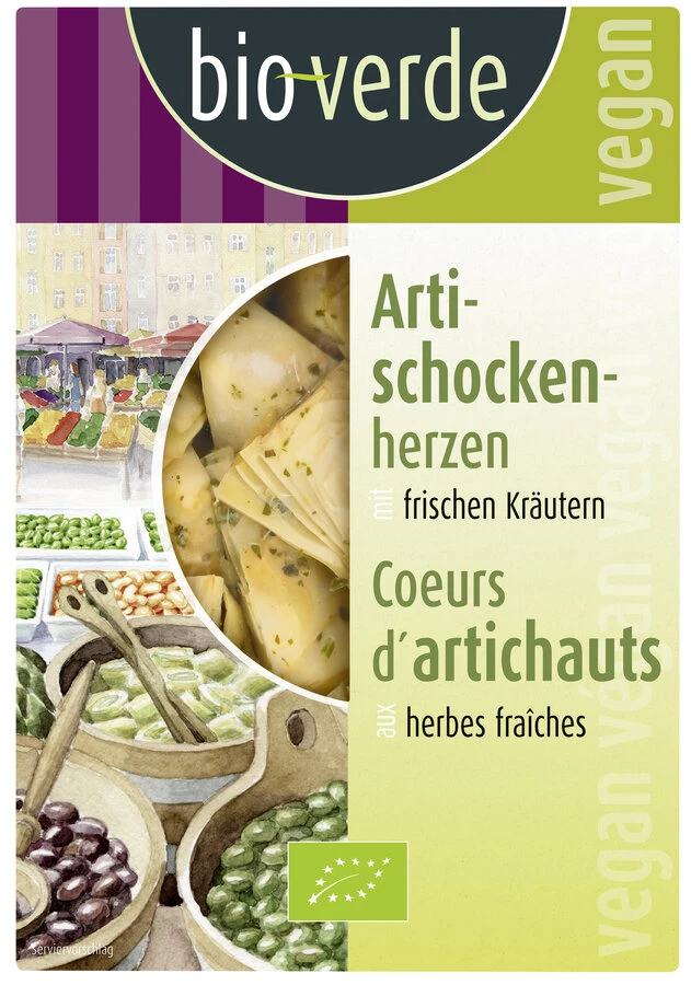 Bio-verde Artischockenherzen, 150 Gr Schale 1 Bio-verde Artischockenherzen, 150 Gr Schale