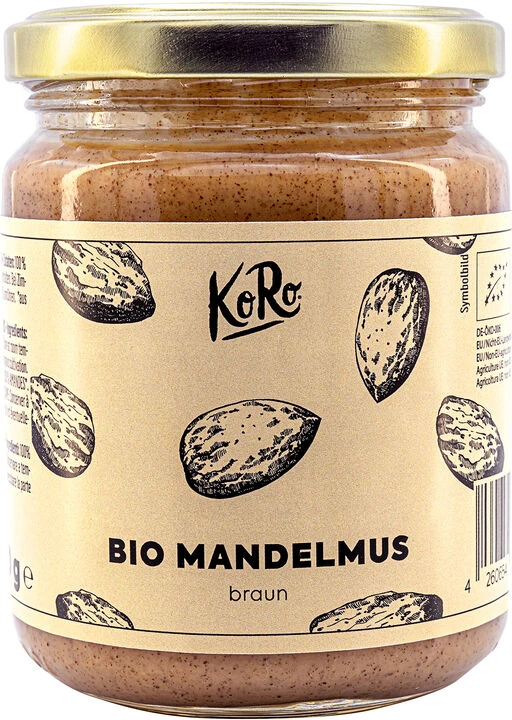KoRo Mandelmus Braun, 250 G Glas 1 KoRo Mandelmus Braun, 250 G Glas