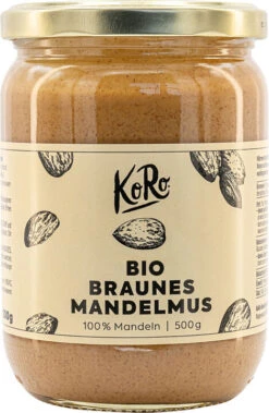 KoRo Mandelmus Braun, 500 G Glas