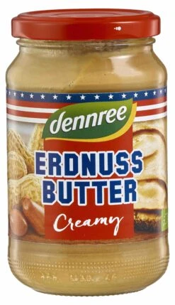 Dennree Erdnussbutter Creamy, 350 Gr Glas