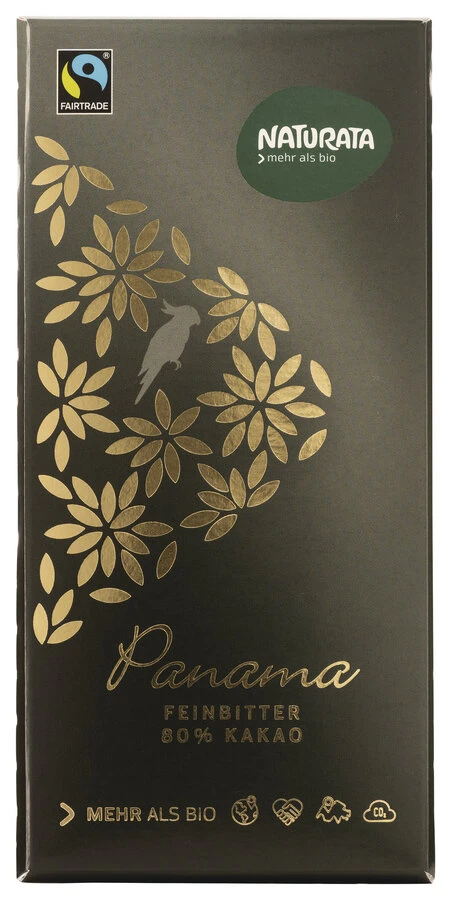 Naturata Edelbitter Schokolade 80%, Panama, 100 Gr 1 Naturata Edelbitter Schokolade 80%, Panama, 100 Gr