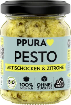 PPURA Pesto Artischocken & Zitrone, 120 Gr Glas