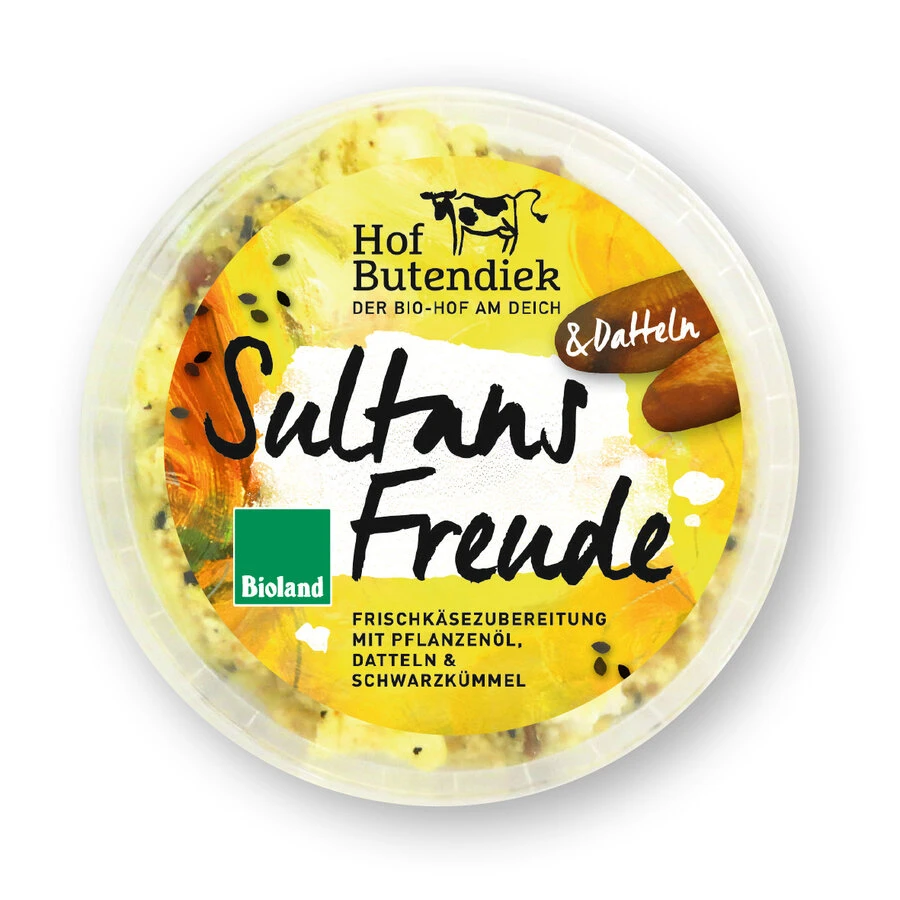 Butendieker Frischkäse Sultans Freude, 150 G Beche 1 Butendieker Frischkäse Sultans Freude, 150 G Beche