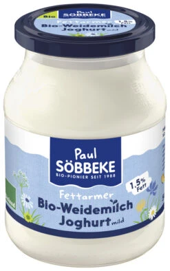 Söbbeke Joghurt Natur 1,5%, 500 Gr Glas
