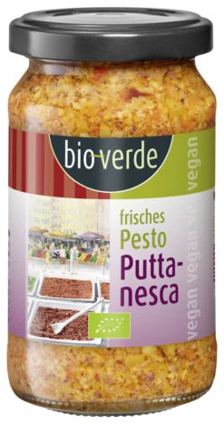Bio-verde Pesto Puttanesca, 165 Gr Glas